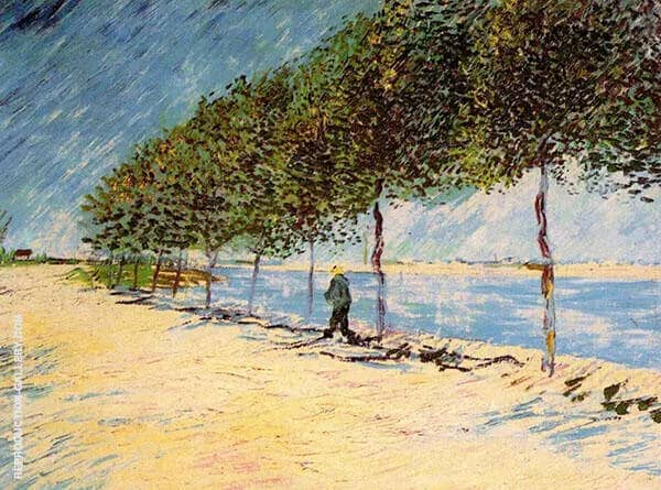 Walk Along the Banks of the Seine Near Asnieres | Oil Painting Reproduction