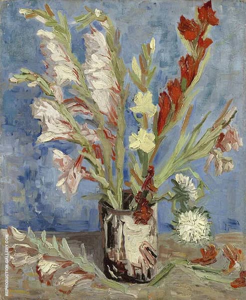 Vase with Gladioli by Vincent van Gogh | Oil Painting Reproduction