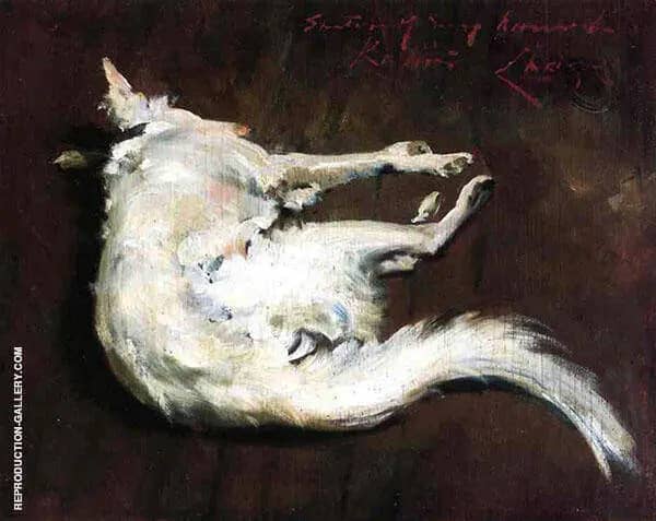 A Sketch of My Hound Kuttie | Oil Painting Reproduction