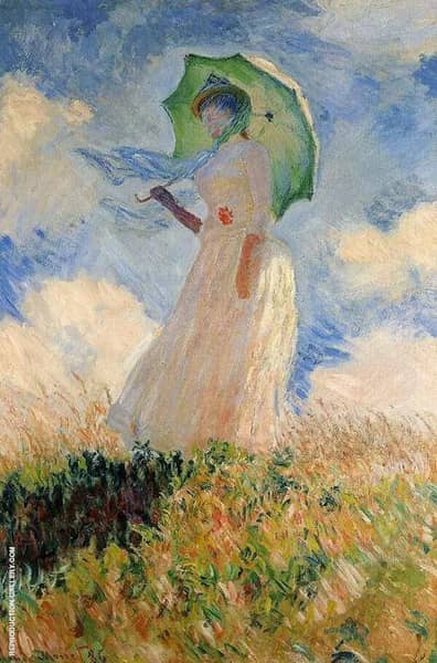 Woman with Parasol 1875 by Claude Monet | Oil Painting Reproduction