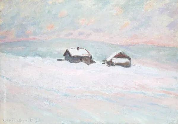 Houses in the Snow 1895 by Claude Monet | Oil Painting Reproduction
