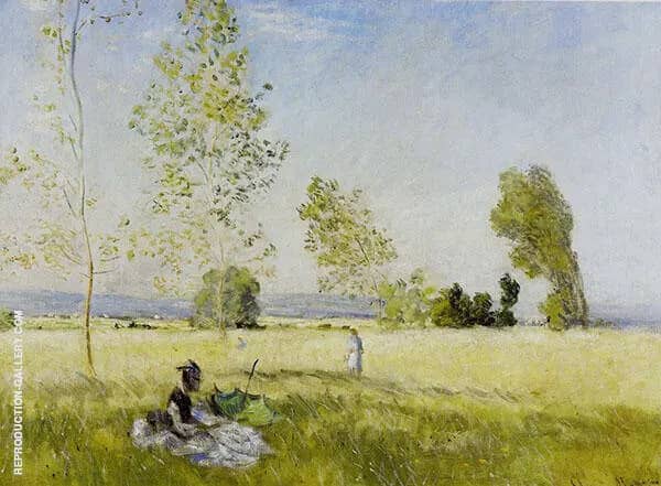 Meadow at Bezons 1874 by Claude Monet | Oil Painting Reproduction