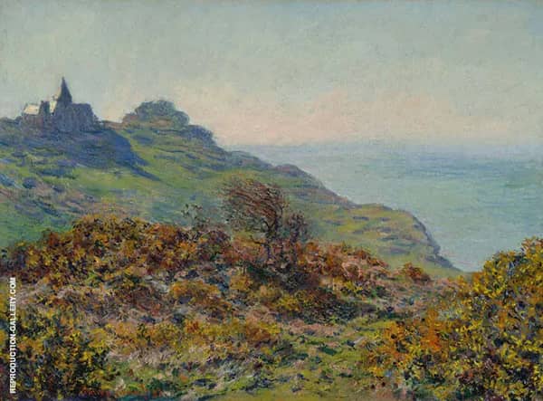 The Church at Varengville and the Gorge of Moutiers Pass 1882 | Oil Painting Reproduction