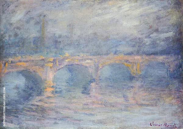 Waterloo Bridge Sunlight Pink Effect 1899 | Oil Painting Reproduction
