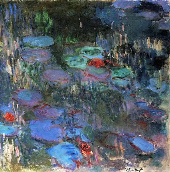 Water Lilies Reflections of Weeping Willows 1916 | Oil Painting Reproduction