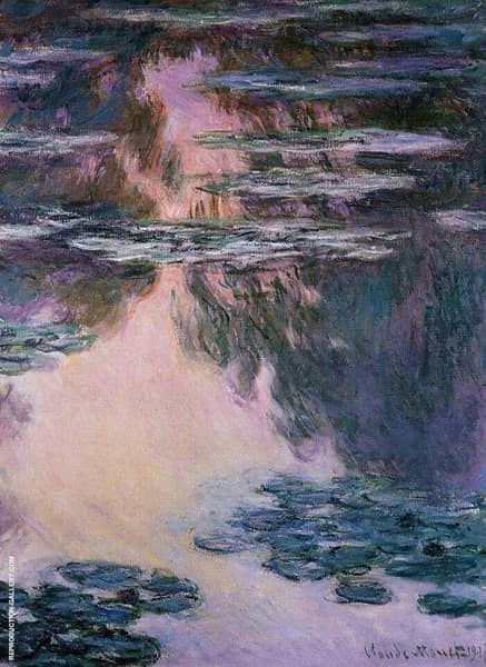 Water Lilies c1907 by Claude Monet | Oil Painting Reproduction