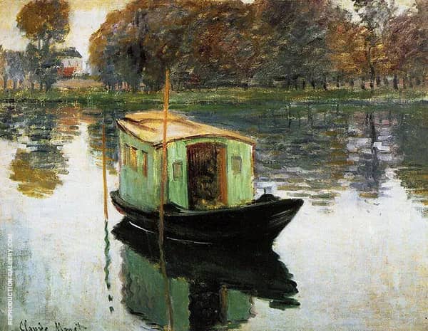 The Studio Boat 1875 2 by Claude Monet | Oil Painting Reproduction