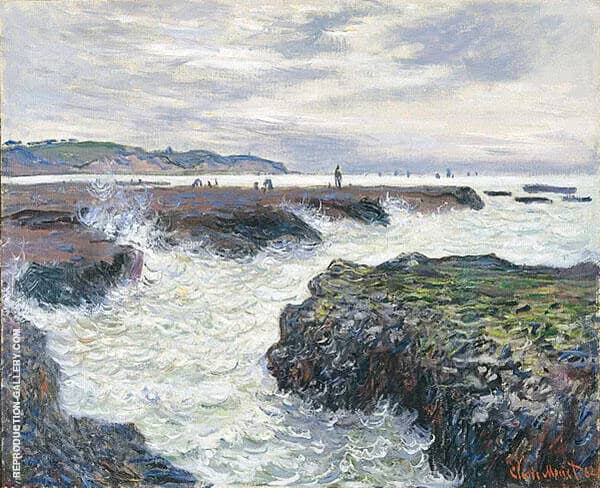 The Rock at Pourville Low Tide 1882 | Oil Painting Reproduction