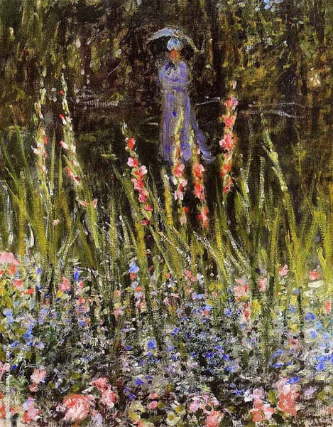 The Garden Gladioli 1876 by Claude Monet | Oil Painting Reproduction