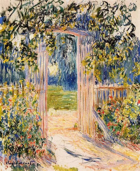 The Garden Gate 1881 by Claude Monet | Oil Painting Reproduction
