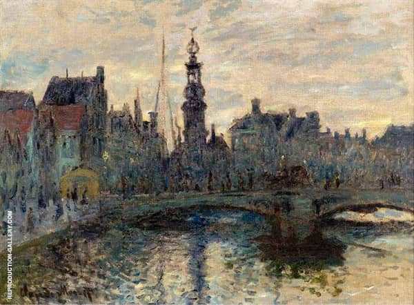 The Bridge in Amsterdam 1874 by Claude Monet | Oil Painting Reproduction