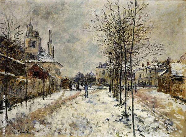 The Boulevard Pontoise at Argenteuil Snow Effect 1875 | Oil Painting Reproduction