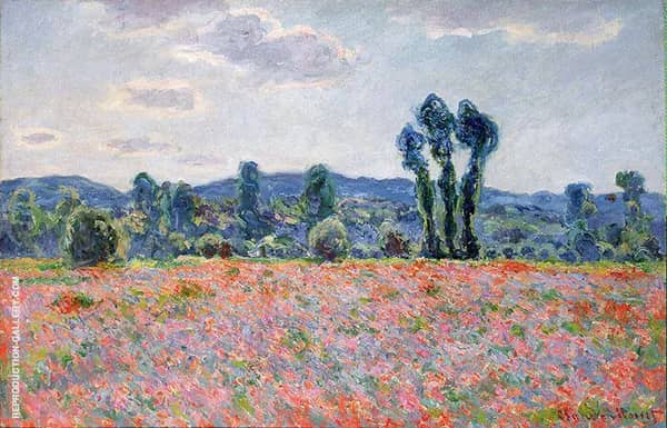 Poppy Field c1890 by Claude Monet | Oil Painting Reproduction