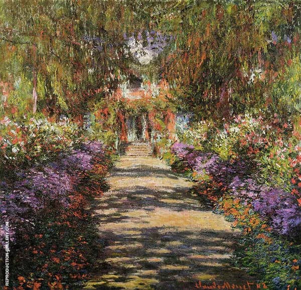 Pathway in Monet's Garden at Giverny c1901 | Oil Painting Reproduction