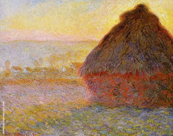 Grainstacks at Sunset 1891 by Claude Monet | Oil Painting Reproduction