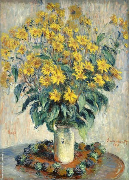 Jerusalem Artichoke Flowers 1880 | Oil Painting Reproduction