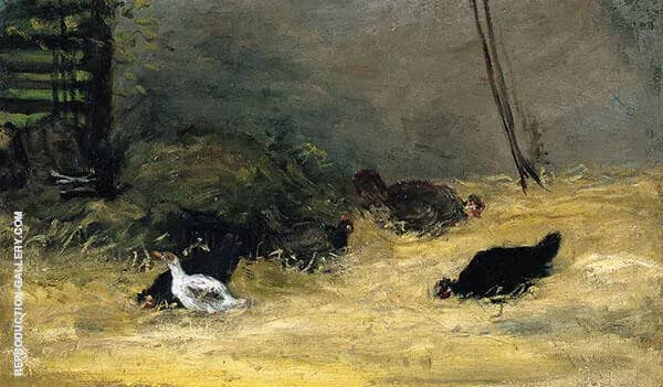 Chicken Coup 1875 by Paul Gauguin | Oil Painting Reproduction