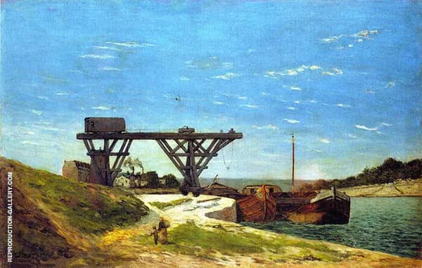 Crane on the Banks of the Seine 1875 | Oil Painting Reproduction