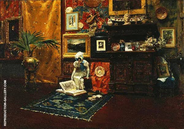 Studio Interior c1882 by William Merritt Chase | Oil Painting Reproduction
