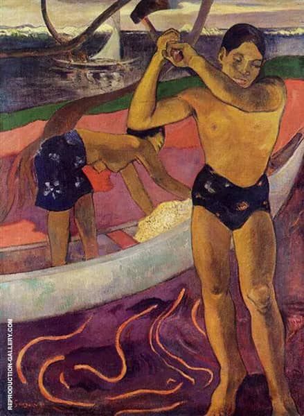 Man with Axe 1891 by Paul Gauguin | Oil Painting Reproduction