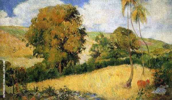 Meadow in Martinque 1887 by Paul Gauguin | Oil Painting Reproduction