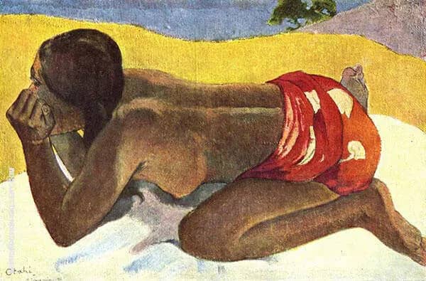 Alone, Otahi 1893 by Paul Gauguin | Oil Painting Reproduction