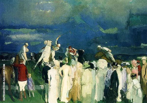 Polo Crowd 1910 by George Bellows | Oil Painting Reproduction