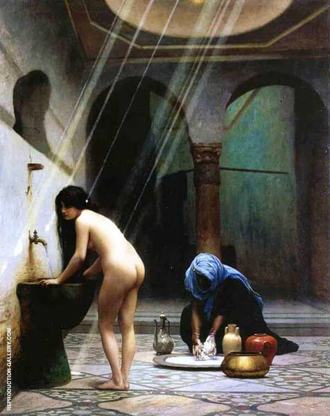 A Moorish Bath aka Turkish Woman Bathing 1870 | Oil Painting Reproduction