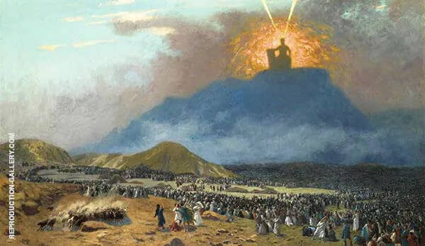 Moses on Mount Sinai 1895 by Jean Leon Gerome | Oil Painting Reproduction