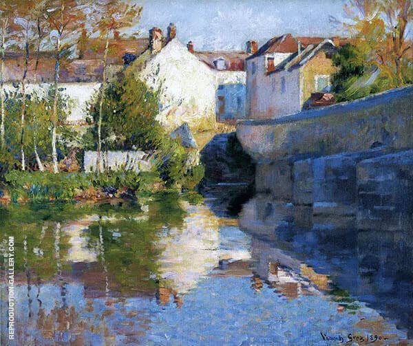 Beside The River Grez by Robert William Vonnoh | Oil Painting Reproduction