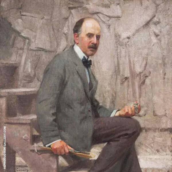 Daniel Chester French in His Chesterwood Studio | Oil Painting Reproduction