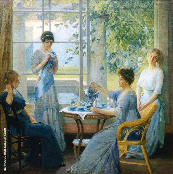 Ellen Axson Wilson and Her Three Daughters 1913 | Oil Painting Reproduction