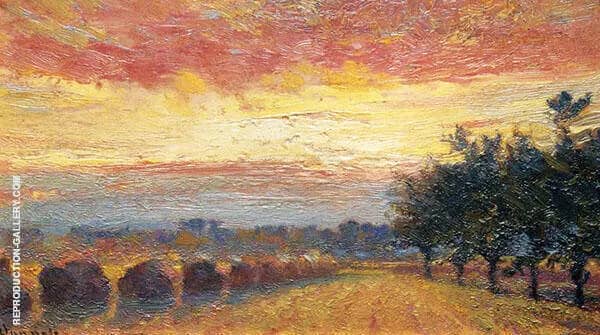 Haystacks Under a Rainy Sky | Oil Painting Reproduction