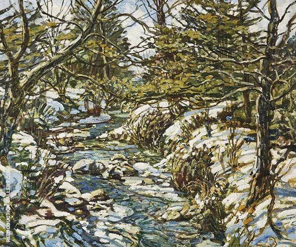 First Snow Fall by Walter Elmer Schofield | Oil Painting Reproduction