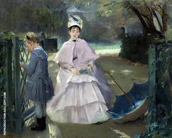 Nanny with Child c1877 by Eva Gonzales | Oil Painting Reproduction