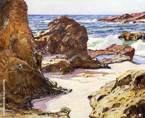 Rocks and Sea by George Gardner Symons | Oil Painting Reproduction