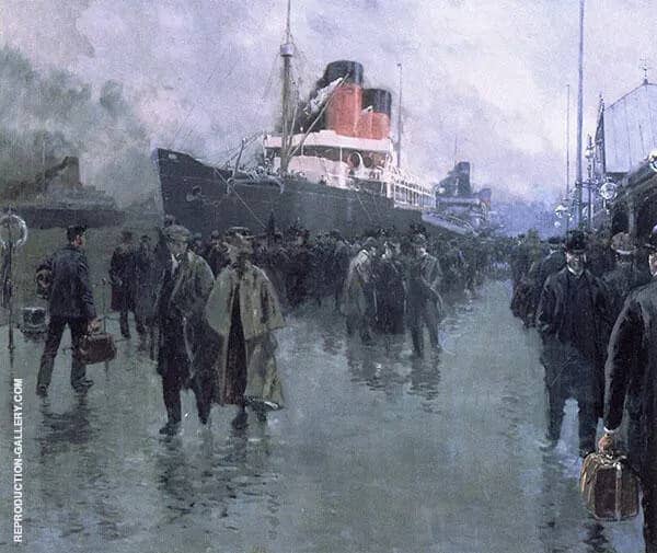 Liverpool also known as Docking a Liner | Oil Painting Reproduction