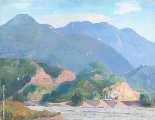 Western Landscape by Arthur Wesley Dow | Oil Painting Reproduction