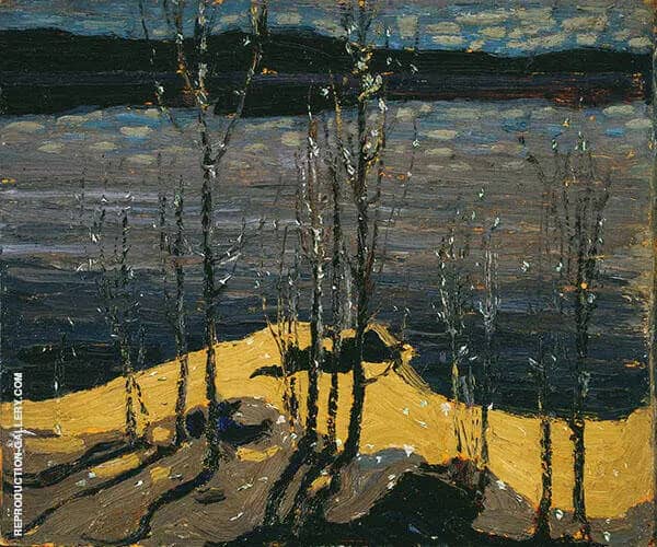 Moonlight and Birches by Tom Thomson | Oil Painting Reproduction