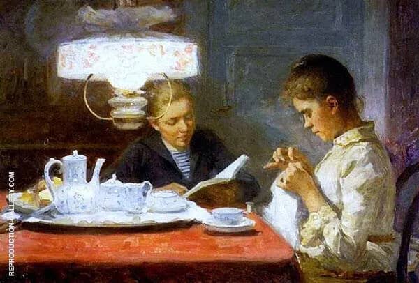 Sisters by Elin Kleopatra Danielson Gambogi | Oil Painting Reproduction