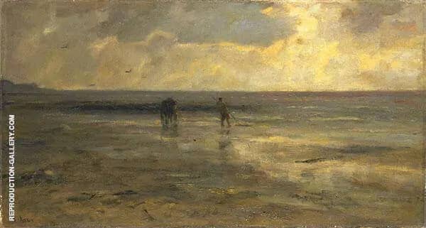 Evening at The Beach by Jacob Maris | Oil Painting Reproduction