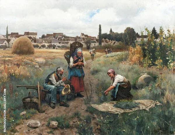 A Restful Moment by Daniel Ridgway Knight | Oil Painting