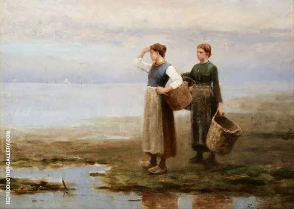 Fisher Women on The Shore | Oil Painting Reproduction