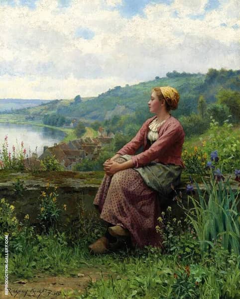 Reverie 2 by Daniel Ridgway Knight | Oil Painting Reproduction
