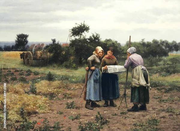 Taking a Break by Daniel Ridgway Knight | Oil Painting Reproduction