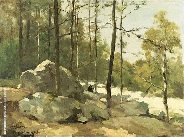 Forest View near Barbizon 1900 | Oil Painting Reproduction