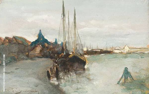 Harbour of Zaandam | Oil Painting Reproduction