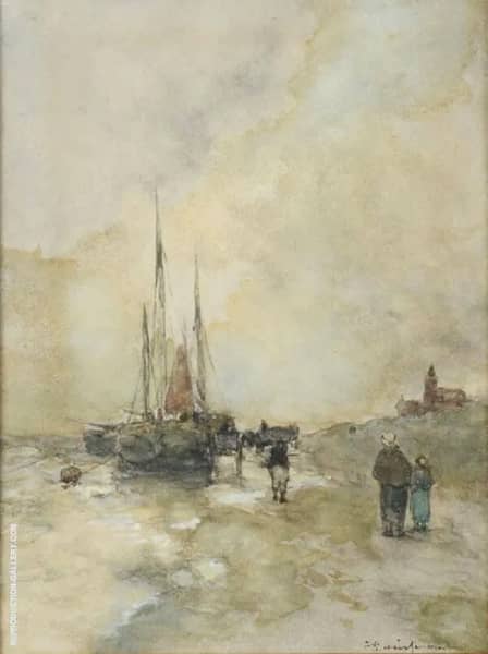 On The Dutch Coast | Oil Painting Reproduction