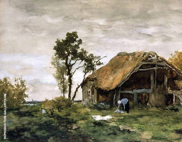 The Bleach by Johan Hendrik Weissenbruch | Oil Painting Reproduction