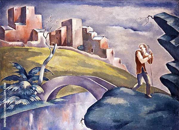 Landscape with Figure by Eugene Zak | Oil Painting Reproduction